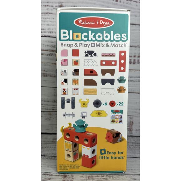 Farm Snap and Play Mix and Match Connectable Wooden Building Blocks Play Set New - Picture 2 of 4